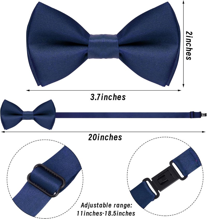 Bskifnn Kids Suspenders Bow Tie Sets Classic Solid Color Toddler Suspenders for Kids Wedding Party - Image 2